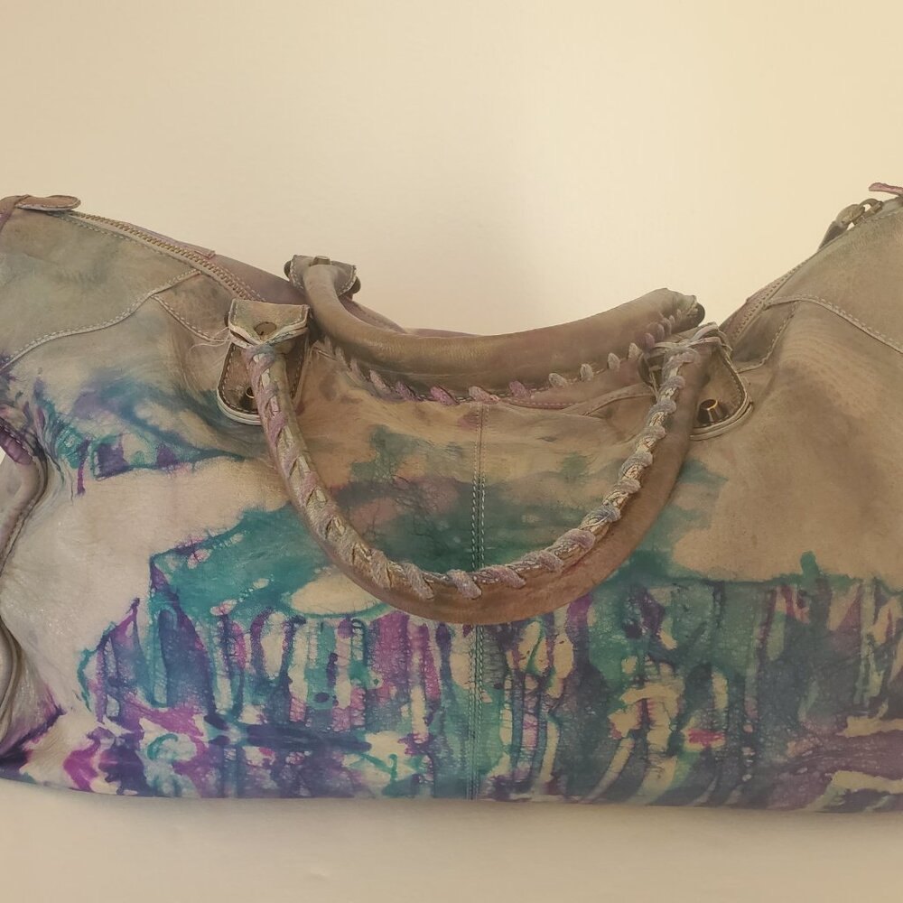 Balenciaga Graffiti giant City Bag Purse pink blue purple green grey gray silver - Picture 2 of 16